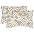 thumbnail image 1 of SAFAVIEH Ricci Art Deco Pillow Set of 2 Pale Yellow, 1 of 2