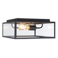 thumbnail image 1 of SAFAVIEH Rinnah 12 in. Modern 2-Light Black Steel Mount Light with Shade, 1 of 4