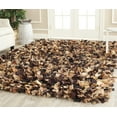 thumbnail image 1 of SAFAVIEH Rio Cassandra Confetti Polyester Shag Area Rug, Brown/Multi, 6' x 6' Square, 1 of 7