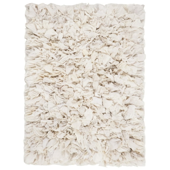 SAFAVIEH Rio Cassandra Confetti Polyester Shag Area Rug, Cream, 2'6" x 4'