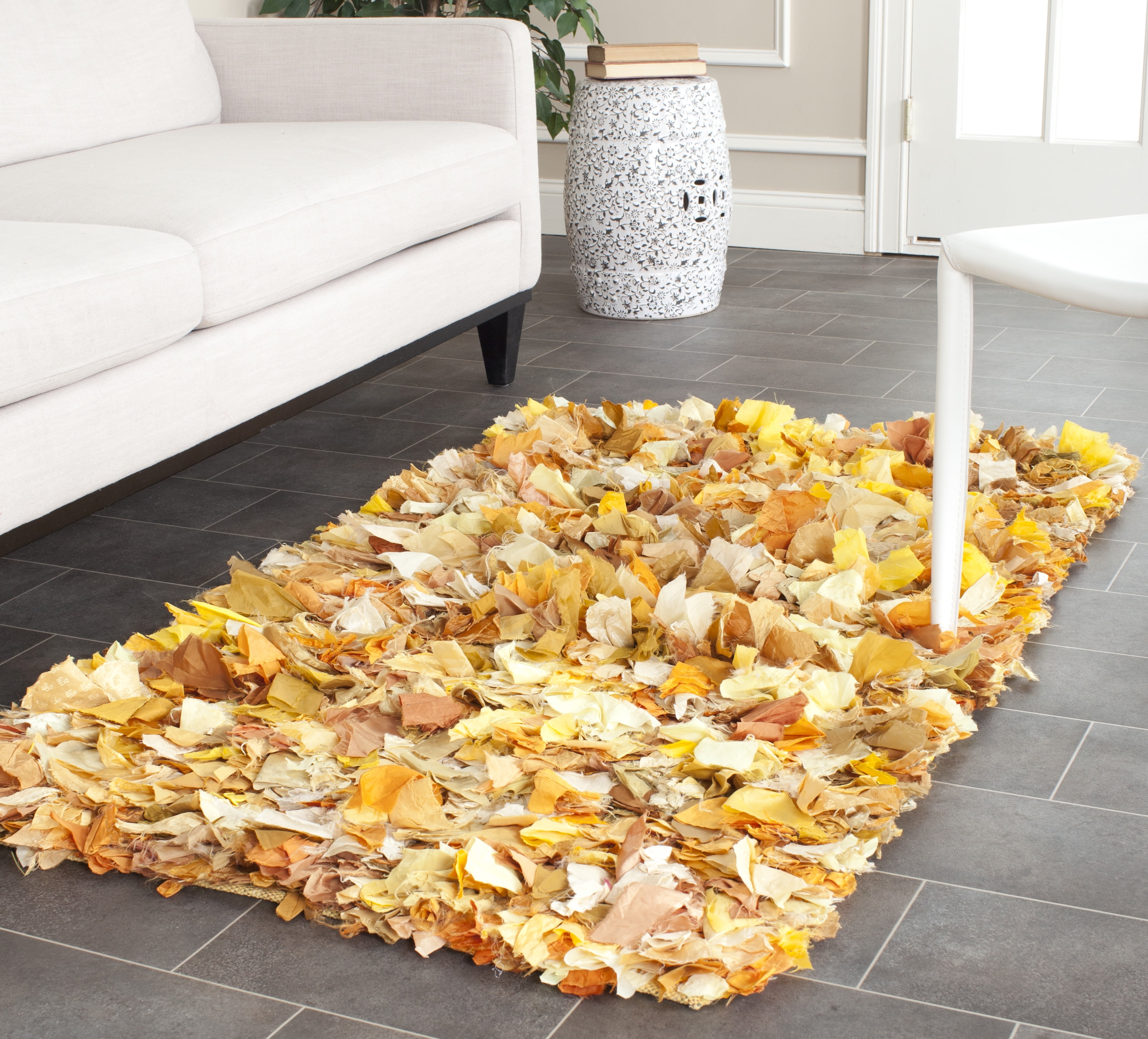 Confetti Colored Shag Rug SAFAVIEH Rio Cassandra Confetti Polyester Shag Area Rug, Gold/Multi, 2 ...