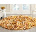 thumbnail image 1 of SAFAVIEH Rio Cassandra Confetti Polyester Shag Area Rug, Gold/Multi, 4' x 4' Round, 1 of 7