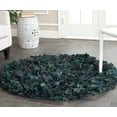 thumbnail image 1 of SAFAVIEH Rio Cassandra Confetti Polyester Shag Area Rug, Green/Multi, 4' x 4' Round, 1 of 7
