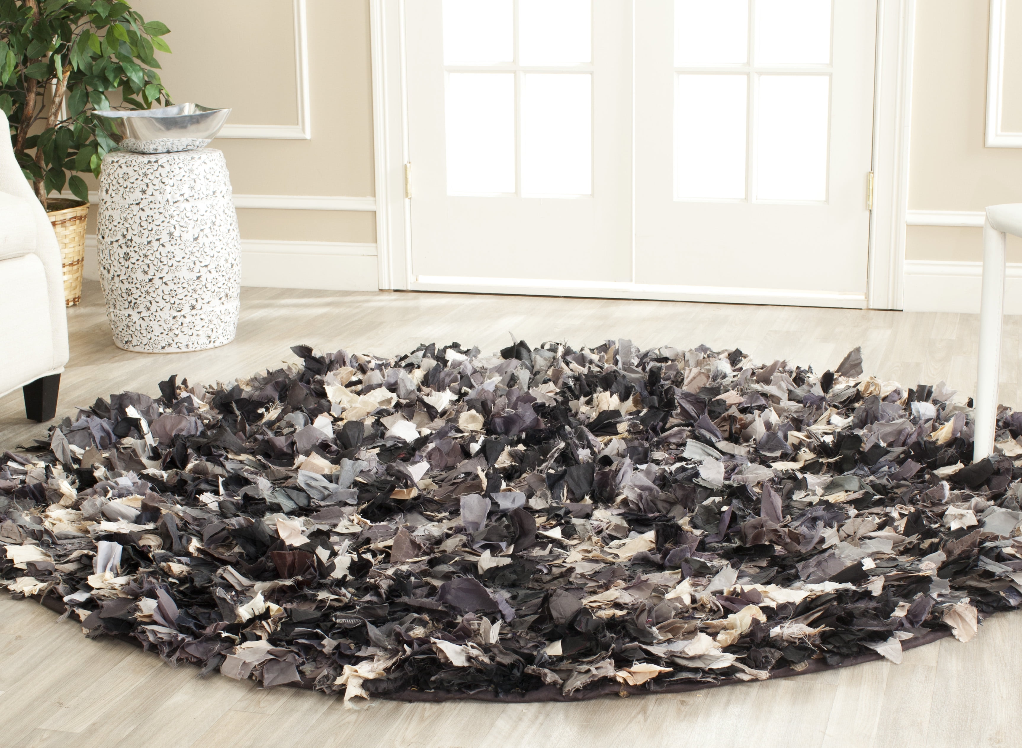 Confetti Colored Shag Rug SAFAVIEH Rio Cassandra Confetti Polyester Shag Area Rug, Grey/Multi, 6 ...