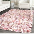 thumbnail image 1 of SAFAVIEH Rio Cassandra Confetti Polyester Shag Area Rug, Ivory/Pink, 4' x 6', 1 of 7