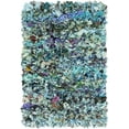thumbnail image 1 of SAFAVIEH Rio Cassandra Confetti Polyester Shag Area Rug, Light Blue/Multi, 6' x 6' Square, 1 of 5