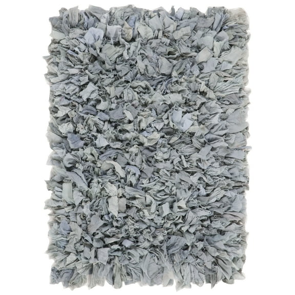 SAFAVIEH Rio Cassandra Confetti Polyester Shag Area Rug, Light Grey, 2'6" x 4'