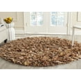 thumbnail image 1 of SAFAVIEH Rio Cassandra Confetti Polyester Shag Area Rug, Natural/Multi, 4' x 4' Round, 1 of 6