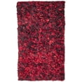 thumbnail image 1 of SAFAVIEH Rio Dallas Geometric Polyester Shag Area Rug, Red/Multi, 6' x 9', 1 of 8