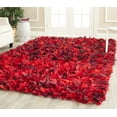 thumbnail image 1 of SAFAVIEH Rio Cassandra Confetti Polyester Shag Area Rug, Red/Multi, 8' x 8' Square, 1 of 7