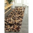 thumbnail image 1 of SAFAVIEH Rio Cassandra Confetti Polyester Shag Runner Rug, Brown/Multi, 2'3" x 6', 1 of 7