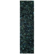 SAFAVIEH Rio Cassandra Confetti Polyester Shag Runner Rug, Green/Multi, 2'3" x 6'