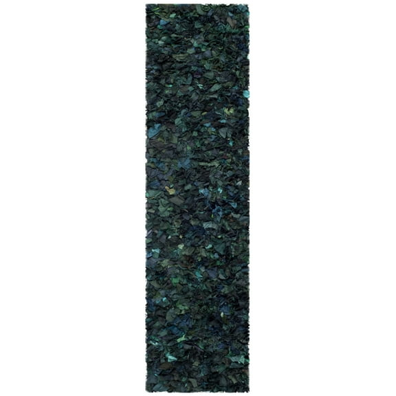 SAFAVIEH Rio Cassandra Confetti Polyester Shag Runner Rug, Green/Multi, 2'3" x 6'