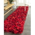 thumbnail image 1 of SAFAVIEH Rio Cassandra Confetti Polyester Shag Runner Rug, Red/Multi, 2'3" x 11', 1 of 7