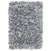 SAFAVIEH Rio Dallas Geometric Polyester Shag Area Rug, Light Grey, 3' x 5'
