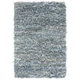 thumbnail image 1 of SAFAVIEH Rio Dallas Geometric Polyester Shag Area Rug, Light Grey, 5' x 8', 1 of 10