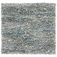thumbnail image 1 of SAFAVIEH Rio Dallas Geometric Polyester Shag Area Rug, Light Grey, 6' x 6' Square, 1 of 10