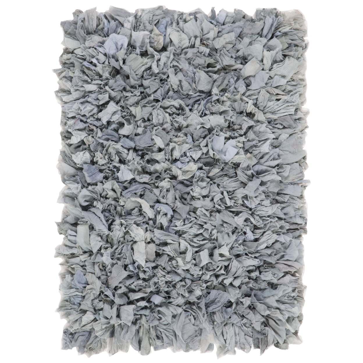 SAFAVIEH Rio Dallas Geometric Polyester Shag Area Rug, Light Grey, 6' x ...
