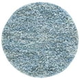 thumbnail image 1 of SAFAVIEH Rio Dallas Geometric Polyester Shag Area Rug, Sky, 6' x 6' Round, 1 of 11