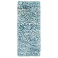 thumbnail image 1 of SAFAVIEH Rio Dallas Geometric Polyester Shag Runner Rug, Sky, 2'3" x 6', 1 of 11