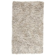 SAFAVIEH Rio Kynaston Solid Polyester Shag Area Rug, Beige/Ivory, 3' x 5'