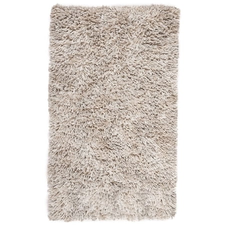 SAFAVIEH Rio Kynaston Solid Polyester Shag Area Rug, Beige/Ivory, 5' x 8'