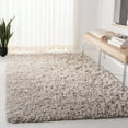 thumbnail image 1 of SAFAVIEH Rio Kynaston Solid Polyester Shag Area Rug, Beige/Ivory, 6' x 6' Square, 1 of 9