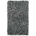 thumbnail image 1 of SAFAVIEH Rio Kynaston Solid Polyester Shag Area Rug, Black/Ivory, 2'6" x 4', 1 of 7