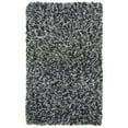 thumbnail image 1 of SAFAVIEH Rio Kynaston Solid Polyester Shag Area Rug, Black/Ivory, 3' x 5', 1 of 10