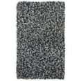 thumbnail image 1 of SAFAVIEH Rio Kynaston Solid Polyester Shag Area Rug, Black/Ivory, 8' x 10', 1 of 5