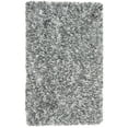 thumbnail image 1 of SAFAVIEH Rio Kynaston Solid Polyester Shag Area Rug, Grey/Ivory, 3' x 5', 1 of 4