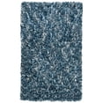 thumbnail image 1 of SAFAVIEH Rio Kynaston Solid Polyester Shag Area Rug, Navy/Ivory, 2'6" x 4', 1 of 7