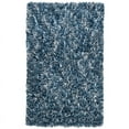 thumbnail image 1 of SAFAVIEH Rio Kynaston Solid Polyester Shag Area Rug, Navy/Ivory, 8' x 10', 1 of 5