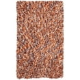 thumbnail image 1 of SAFAVIEH Rio Kynaston Solid Polyester Shag Area Rug, Rust/Ivory, 3' x 5', 1 of 4