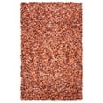 thumbnail image 1 of SAFAVIEH Rio Kynaston Solid Polyester Shag Area Rug, Rust/Ivory, 4' x 6', 1 of 10