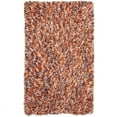 thumbnail image 1 of SAFAVIEH Rio Kynaston Solid Polyester Shag Area Rug, Rust/Ivory, 8' x 10', 1 of 5