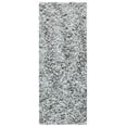 thumbnail image 1 of SAFAVIEH Rio Kynaston Solid Polyester Shag Runner Rug, Grey/Ivory, 2'3" x 6', 1 of 7