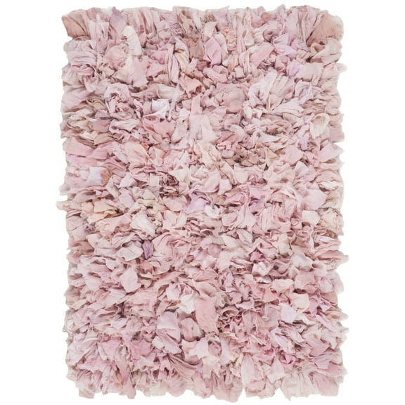 SAFAVIEH Rio Shag SG951R Handmade Light Pink Rug