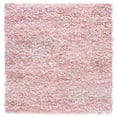 thumbnail image 1 of SAFAVIEH Rio Dallas Geometric Polyester Shag Area Rug, Light Pink, 6' x 6' Square, 1 of 11