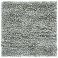 thumbnail image 1 of SAFAVIEH Rio Dallas Geometric Polyester Shag Area Rug, Light Green, 6' x 6' Square, 1 of 11