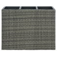 thumbnail image 1 of SAFAVIEH Rita Solid Glam Wicker Patio 3-Pot Flower Rack, Grey Brown, 1 of 12