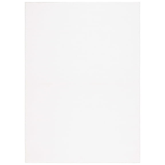 SAFAVIEH River Randa Solid Polyester Area Rug, Ivory, 5'3" x 7'6"