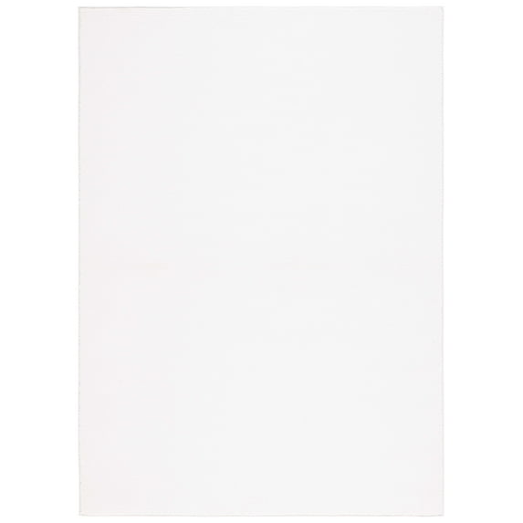 SAFAVIEH River Randa Solid Polyester Area Rug, Ivory, 5'3" x 7'6"