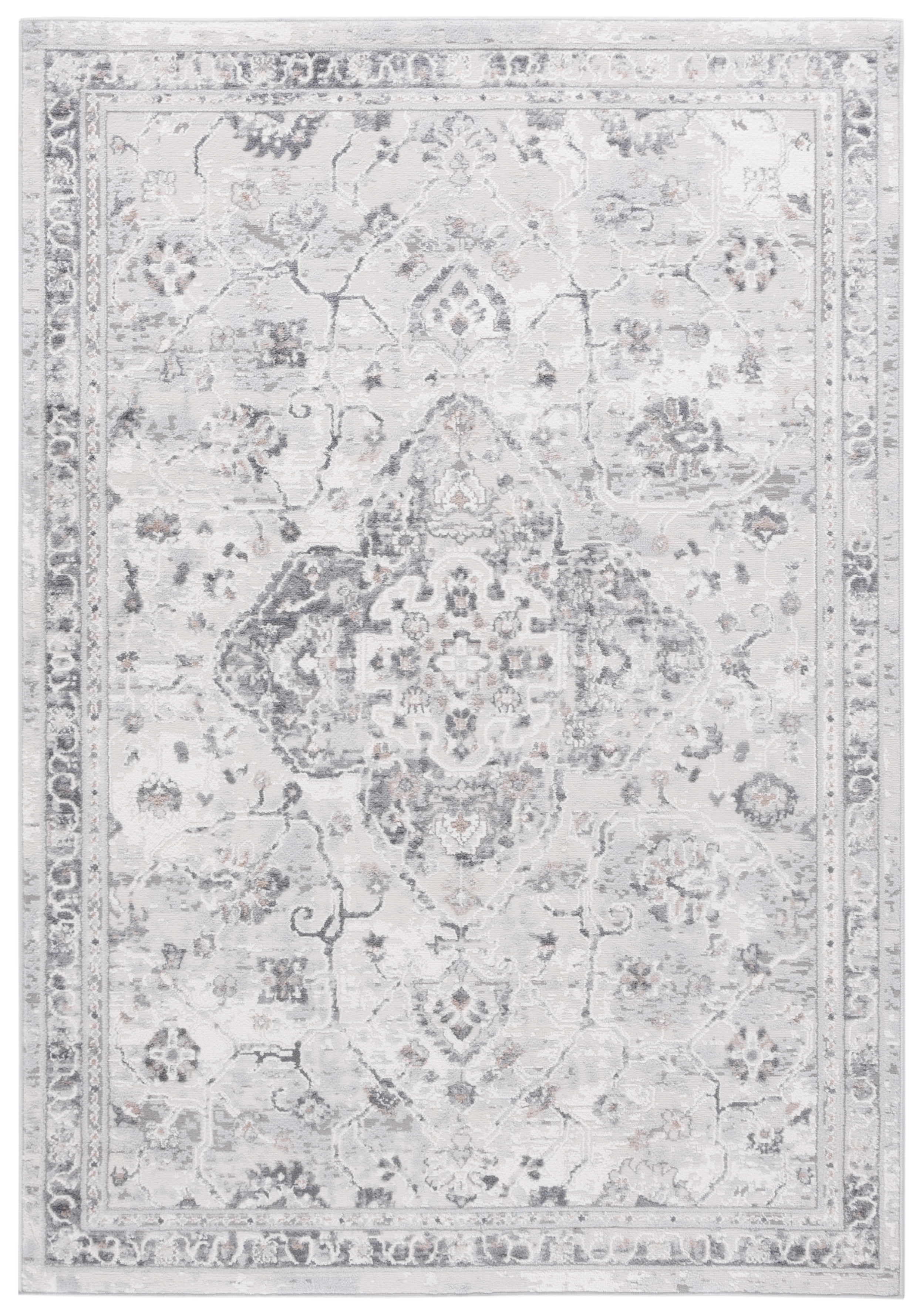 SAFAVIEH Riverfront Shivan Ethan Oriental Area Rug, Ivory/Grey, 5' x 7'