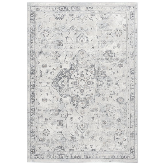 SAFAVIEH Riverfront Shivan Ethan Oriental Area Rug, Ivory/Grey, 5' x 7'