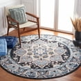 thumbnail image 1 of Safavieh Riviera Ulysses Medallion Polyester Machine Washable Area Rug, Gray/Light Blue, 6'7" x 6'7" Round, 1 of 12
