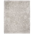 thumbnail image 1 of SAFAVIEH Riviera Comgan Solid Plush Polyester Shag Area Rug, Light Grey, 8' x 10', 1 of 4