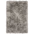 thumbnail image 1 of SAFAVIEH Riviera Comgan Solid Plush Polyester Shag Area Rug, Silver, 8' x 10', 1 of 3