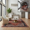 thumbnail image 1 of SAFAVIEH Riviera Ellie Medallion Polyester Machine Washable Area Rug, Red/Blue, 7'9" x 10', 1 of 13