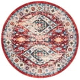 thumbnail image 1 of SAFAVIEH Riviera Jacob Oriental Polyester Machine Washable Area Rug, Red/Blue, 6'7" x 6'7" Round, 1 of 8